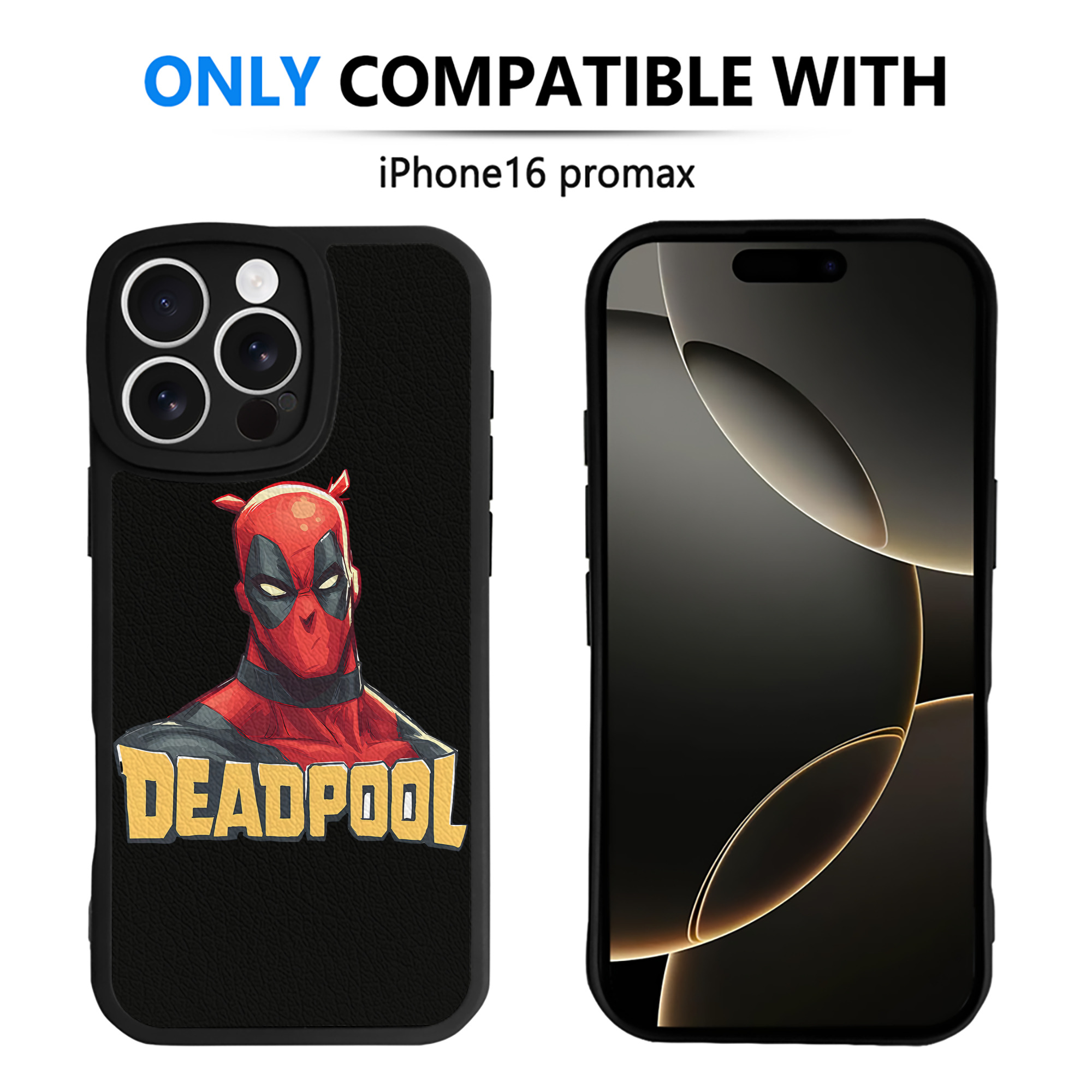 （画像用） Deadpool デッドプール 【iPhone 16シリーズ対応】シリコンスマホケース（レザー調） 材質：シリコン